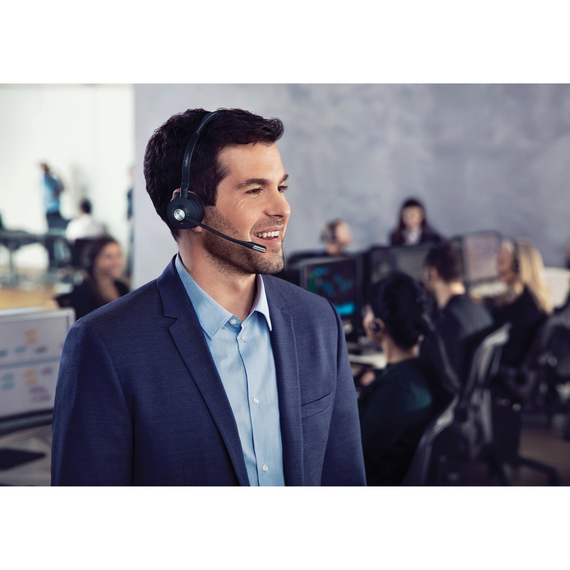 Jabra Engage 75 Wireless Stereo Headset, Bluetooth/DECT, Over-the-head Binaural Design, 492ft Range, Advanced Noise-Cancelling Mic, TAA Compliant - GSA9559-583-125 (1 Year Warranty)