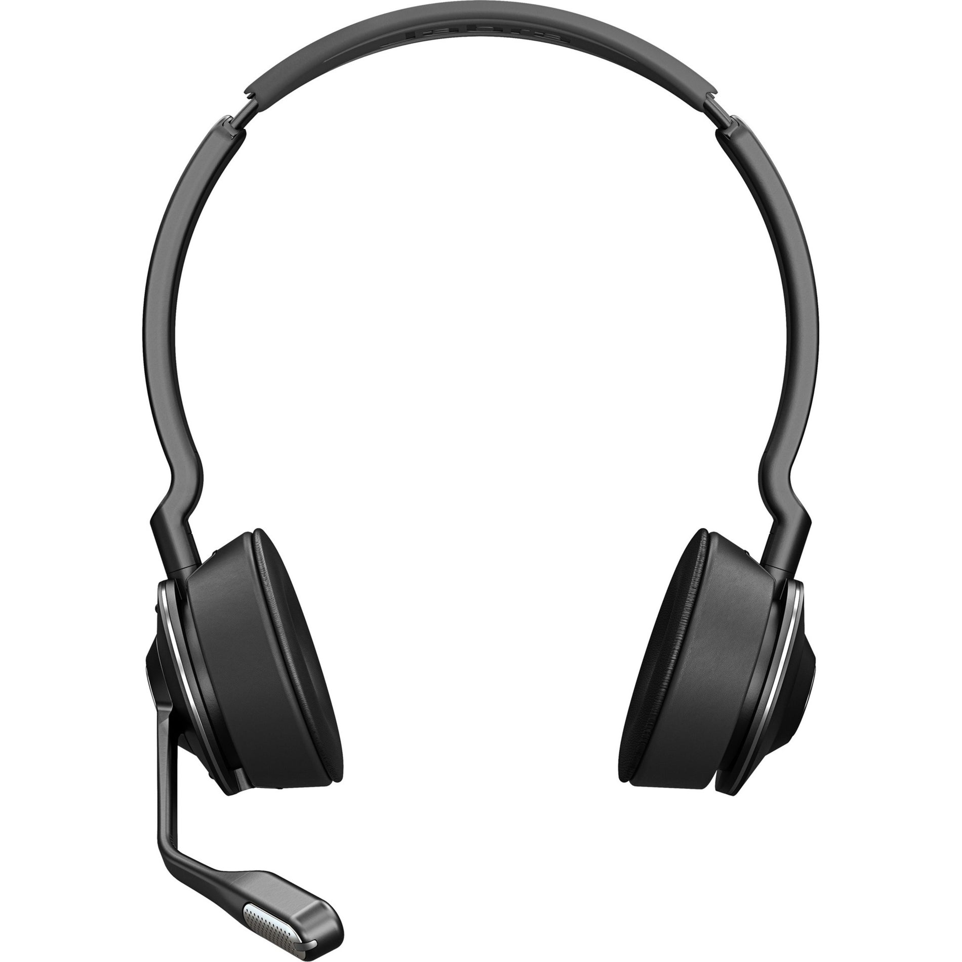 Front view of Jabra Engage 75 stereo headset showing dual ear cups and adjustable headband design-alternate-image2