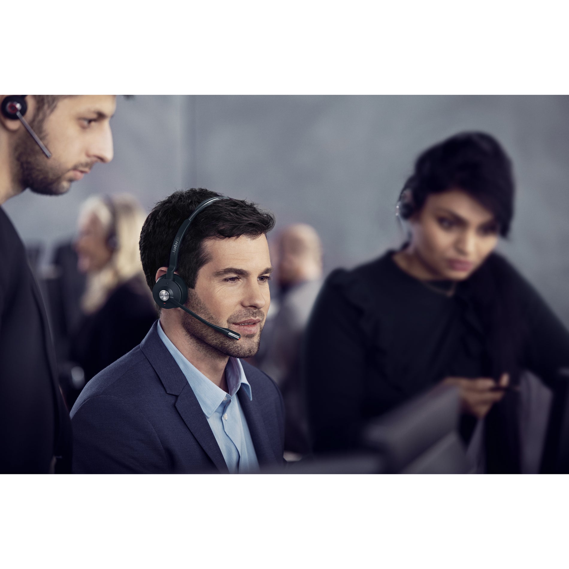 Jabra Engage 75 Wireless Stereo Headset, Bluetooth/DECT, Over-the-head Binaural Design, 492ft Range, Advanced Noise-Cancelling Mic, TAA Compliant - GSA9559-583-125 (1 Year Warranty)