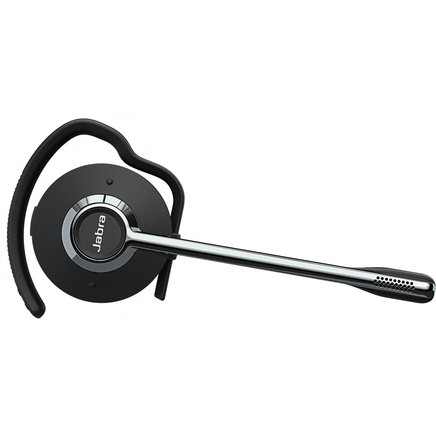 Side profile of Jabra Engage 75 headset showing chrome accents and boom microphone-alternate-image4