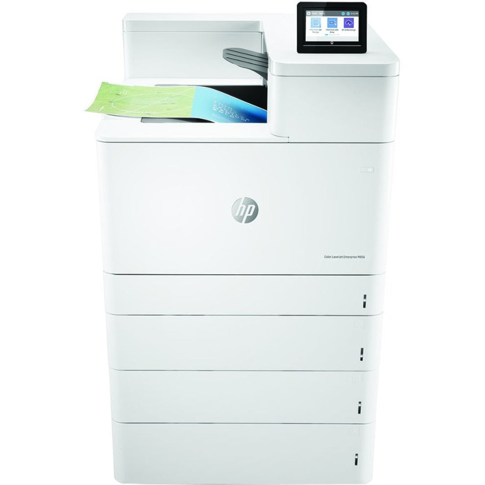 HP Color LaserJet Enterprise M856x Floor Standing Laser Printer, 56ppm Color/Mono, 1200x1200dpi, Automatic Duplex, WiFi Direct, 2300-Sheet Capacity, 4.3 Touchscreen - T3U52A#BGJ (1 Year Warranty)