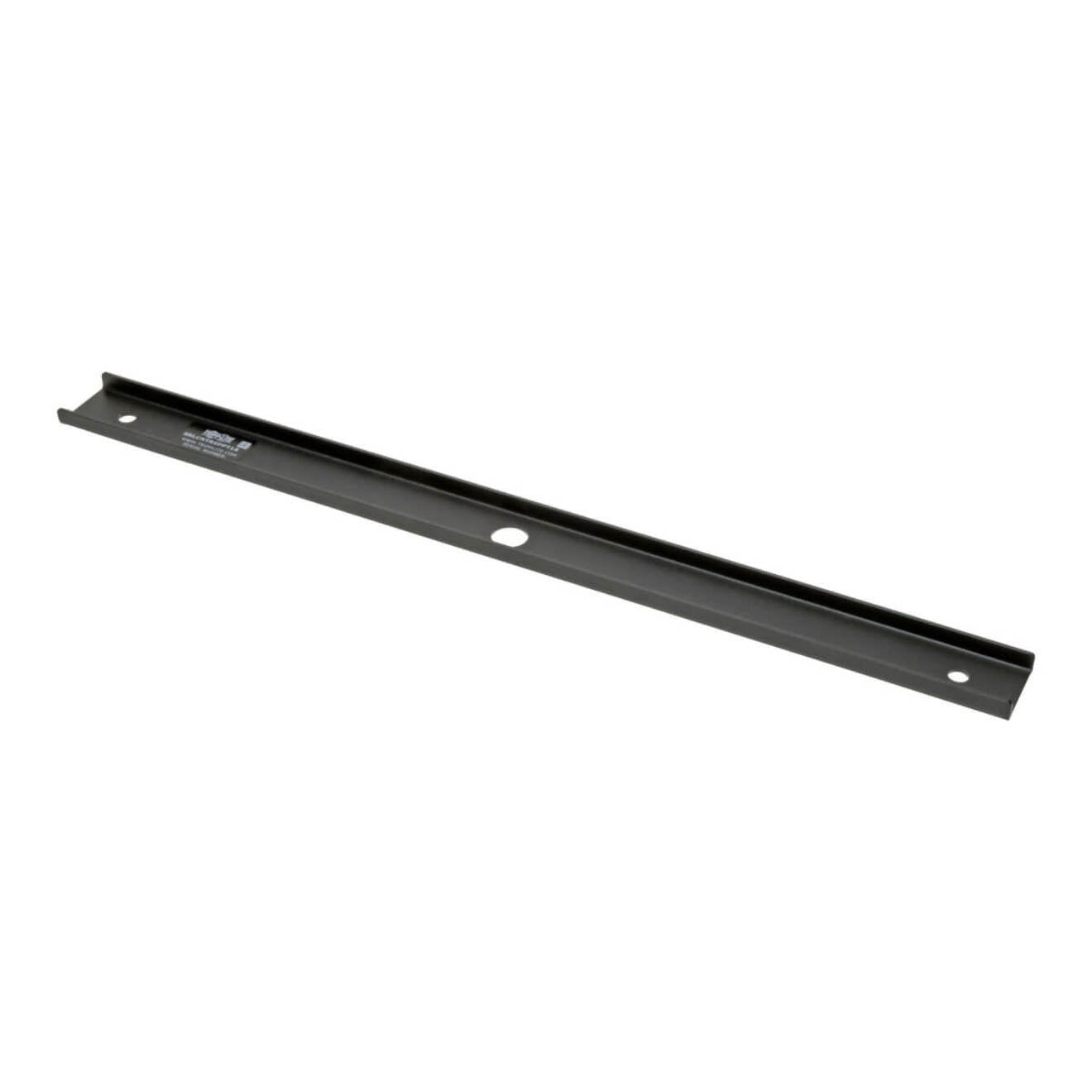 Black steel center support bracket with mounting holes for 18-inch cable ladder installation-alternate-image1