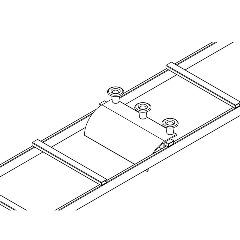 Technical installation diagram showing mounting details and specifications