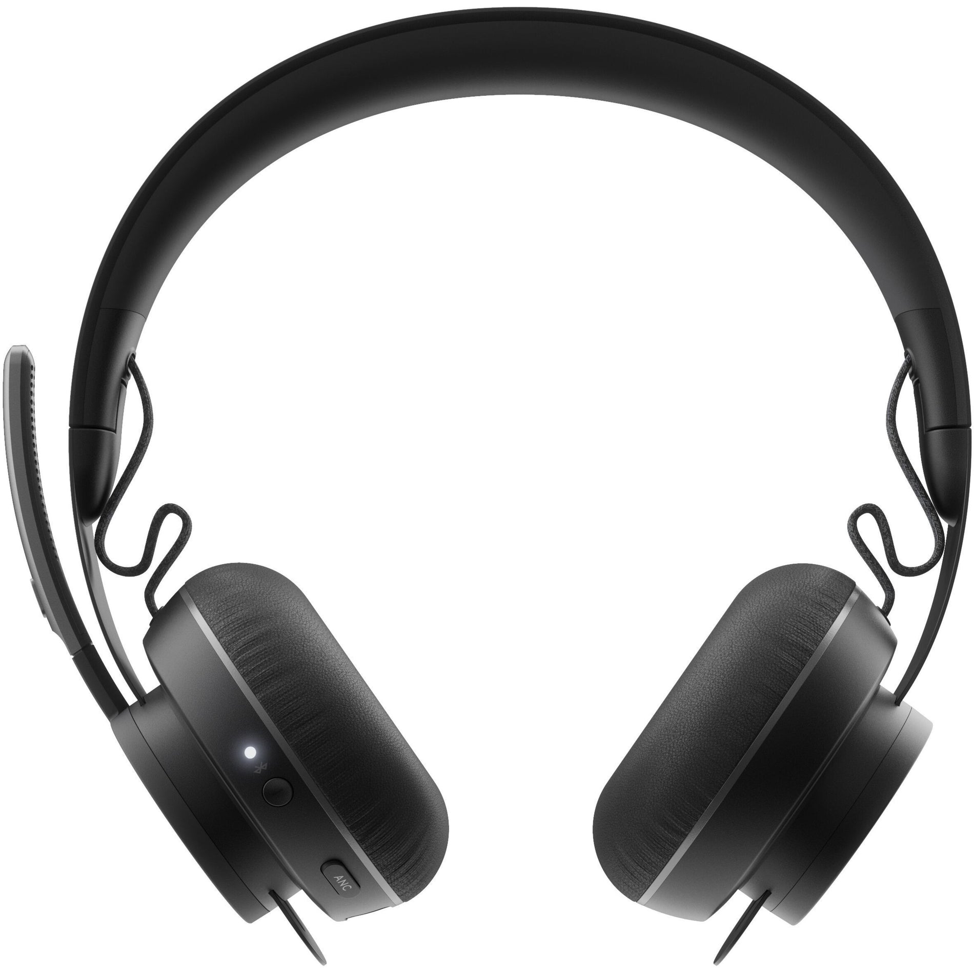 Alternate angle of Logitech Zone Wireless headset highlighting the cushioned headband and ear cup design-alternate-image2