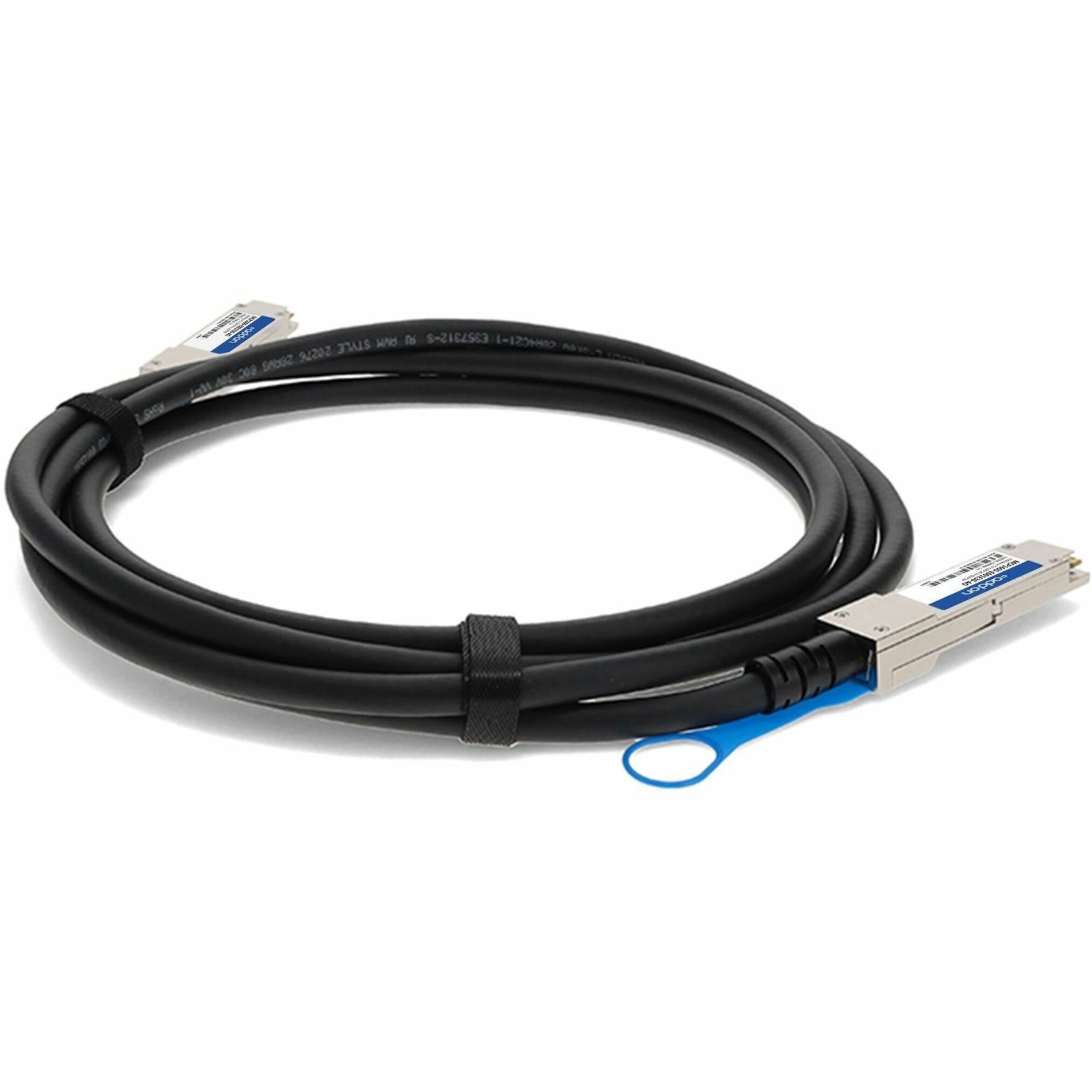 AddOn MCP1600-E001E30-AO QSFP28 Network Cable, 3.30 ft, 100 Gbit/s, TAA Compliant