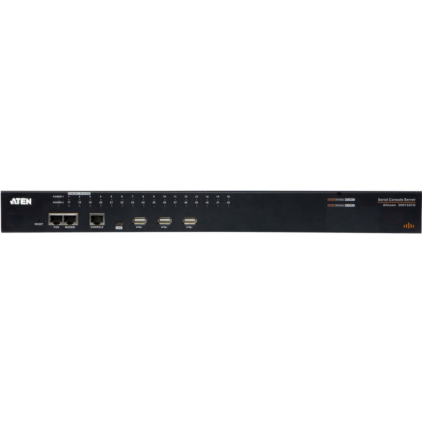 ATEN 32-Port Serial Console Server with Dual Power/LAN (SN0132CO)