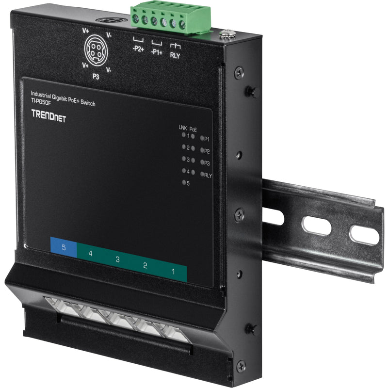 TI-PG50F with DIN-rail mount shown