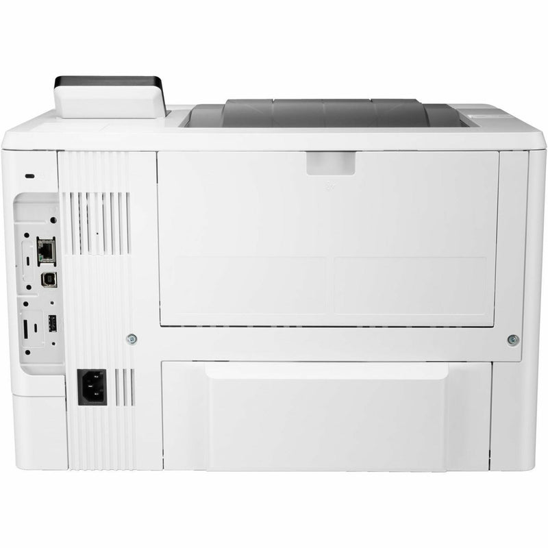 Rear view of HP LaserJet Enterprise M507 showing connectivity ports