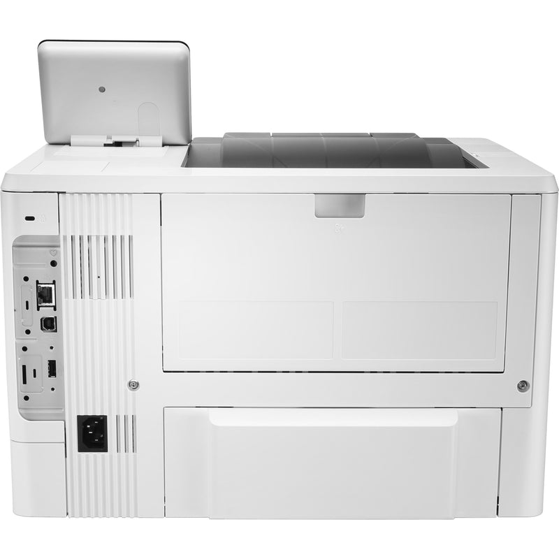 Rear view of HP LaserJet Enterprise M507 showing connectivity ports and power input