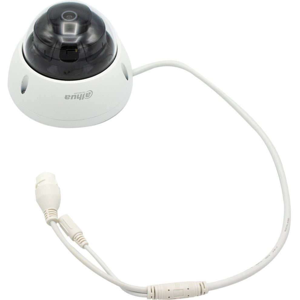 Side angle view of Dahua dome camera showing integrated cable connection and mounting base-alternate-image2