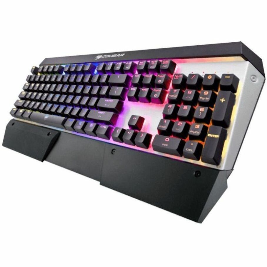 COUGAR Attack X3 RGB Gaming Keyboard, Cherry MX RGB Mechanical Switches, 16.8M Colors Backlit, N-key Rollover, Detachable Palm Rest, Aluminum Frame, USB - ATTACKX3RGB3IG (1 Year Warranty)