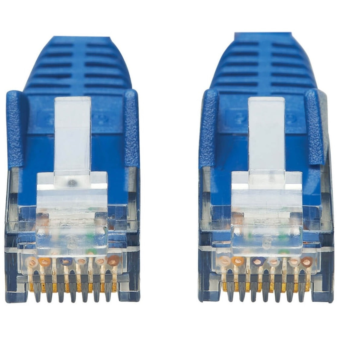 Detailed macro shot of Cat6 cable RJ45 connector pins and internal wiring-alternate-image3