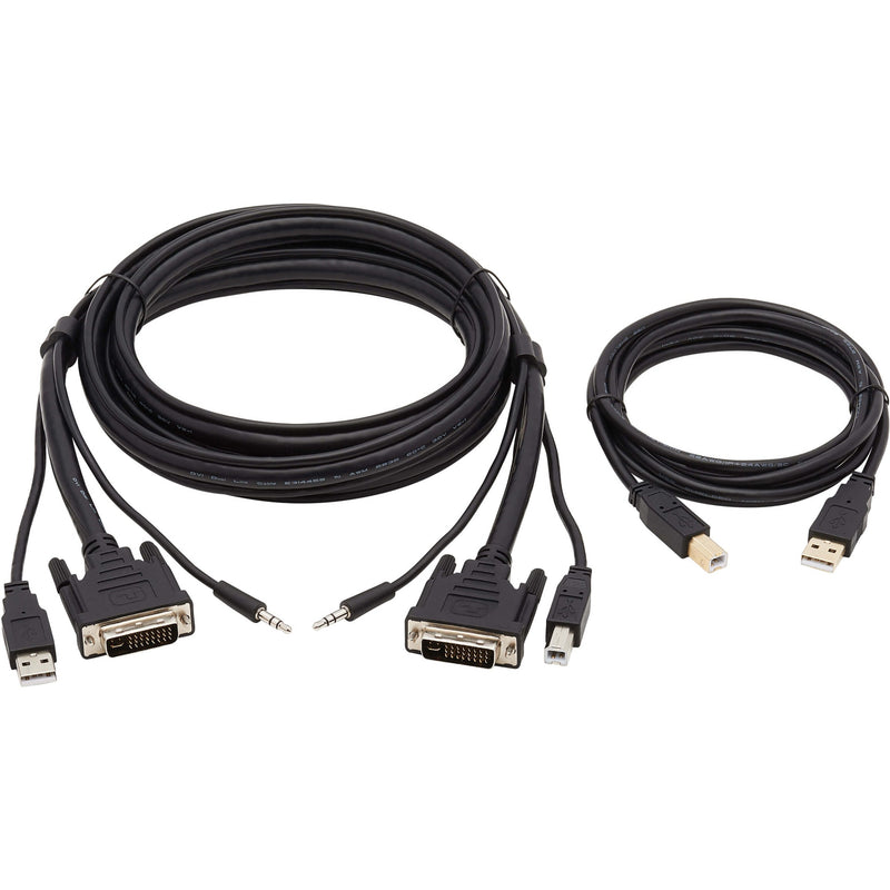 Full view of P784-006-U KVM cable kit with DVI and USB connections