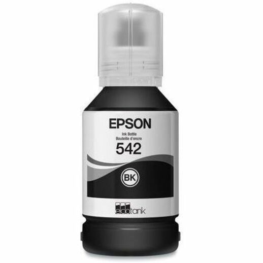 Close-up view of Epson 542 black ink bottle showing detailed bottle design and construction-alternate-image2