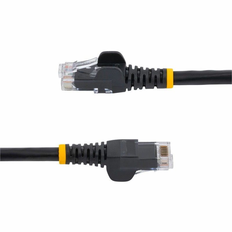 Close-up of StarTech.com CAT6 cable RJ45 connector pin layout and contact design