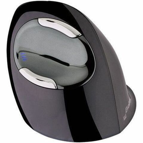 Angled view of Evoluent VerticalMouse D highlighting speed indicators and ergonomic design