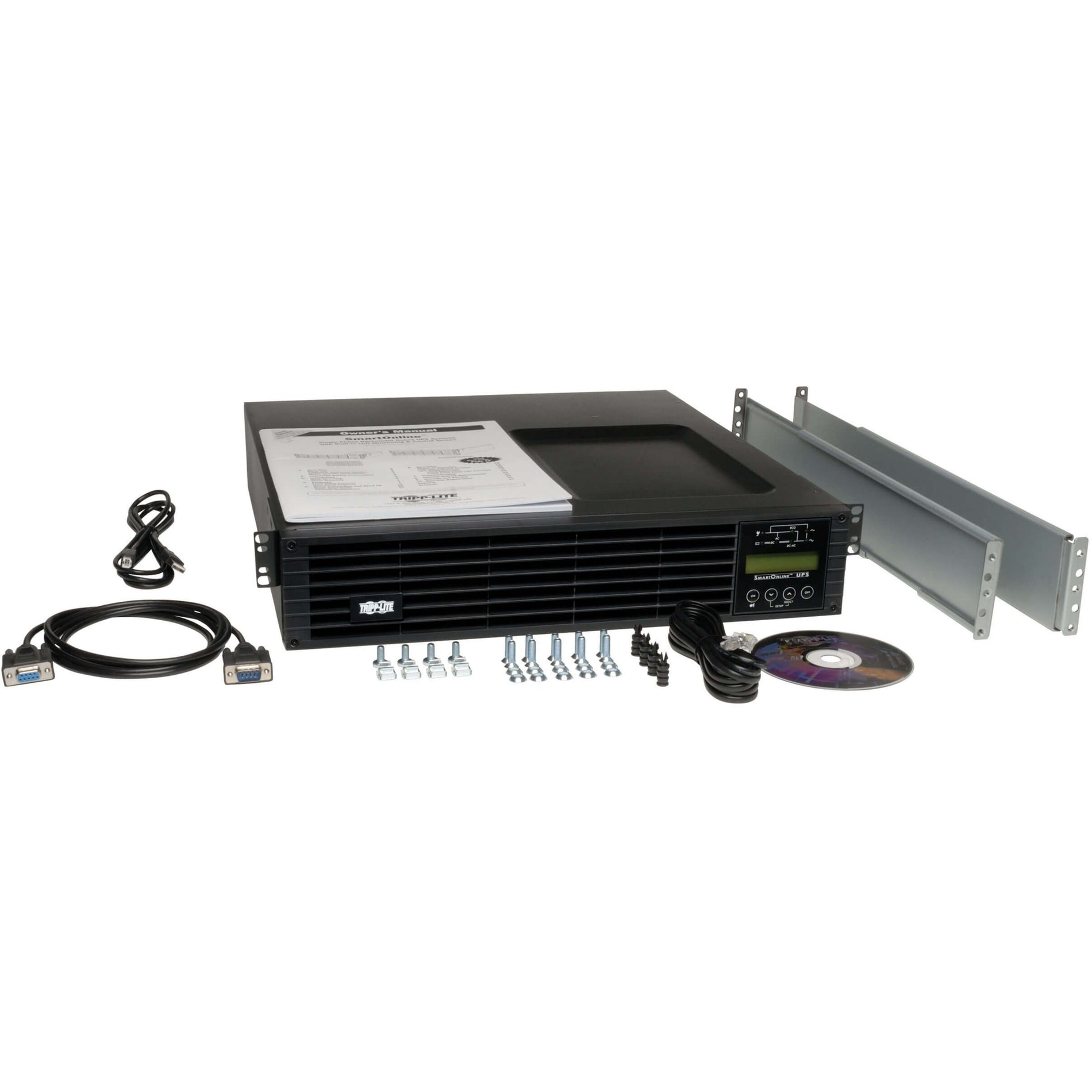 Complete package contents of SmartOnline UPS including mounting hardware and accessories-alternate-image7