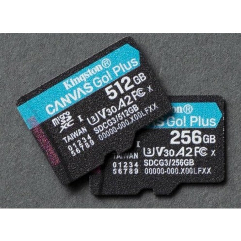 Kingston 512GB MSDXC CANVAS GO PLUS 170R A2 U3 V30 SINGLE PACK W/O ADPTR (SDCG3/512GBSP)