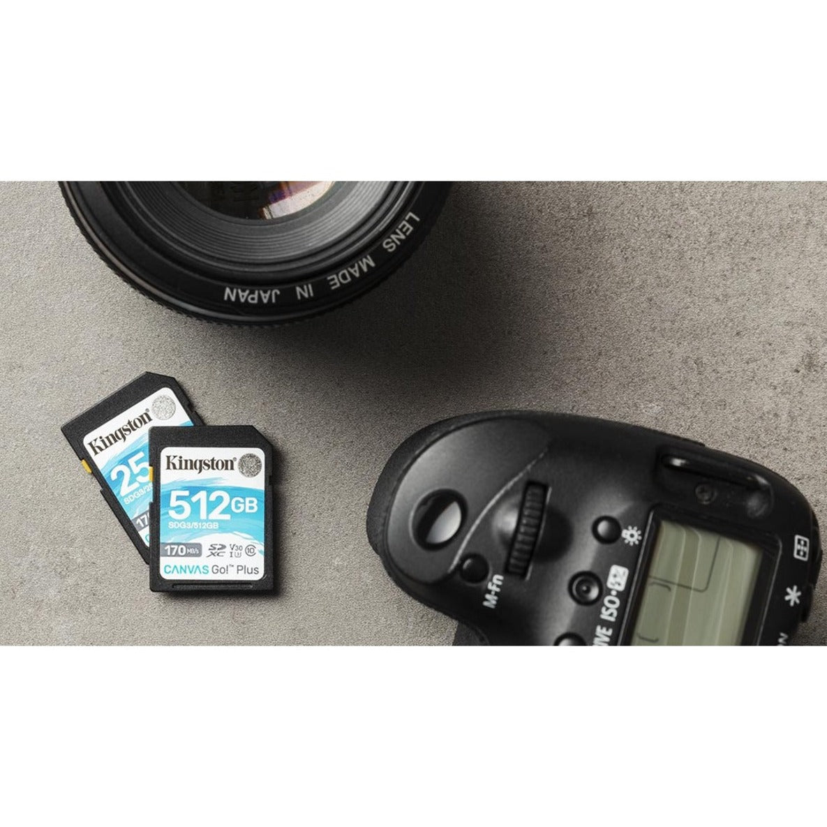 Kingston SD cards shown with professional camera lens and display equipment-alternate-image4