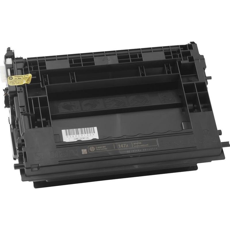 Close-up view of HP 147X toner cartridge construction and design