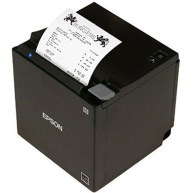 Epson TM-M30II in action printing a receipt with clear, crisp text and graphics