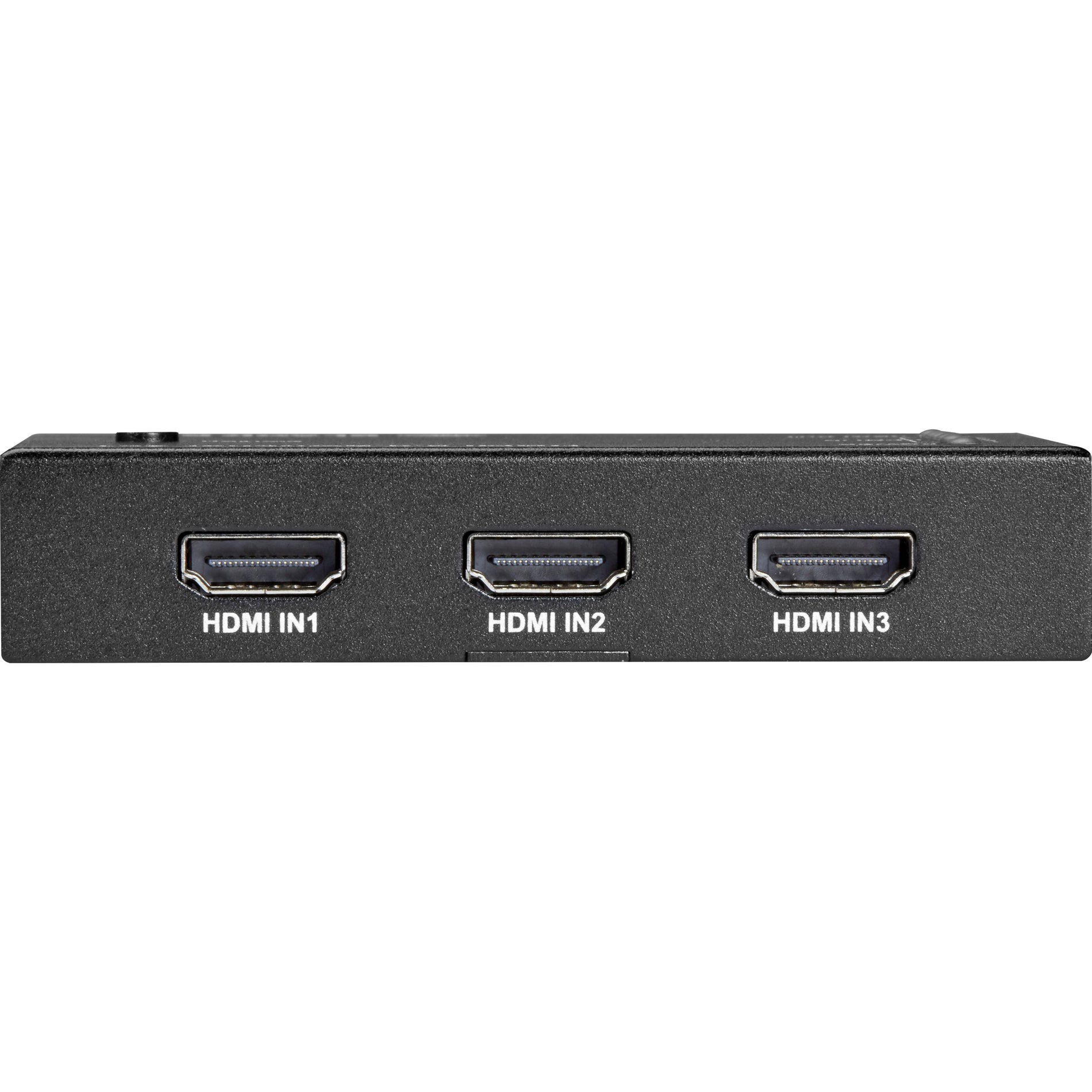 Rear view of HDMI switch showing three HDMI input ports labeled HDMI IN1, IN2, and IN3-alternate-image2