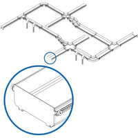 Technical diagram showing end cap integration with fiber routing system-alternate-image9