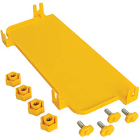 Yellow PVC end cap shown with included mounting hardware-alternate-image8