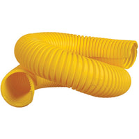 Yellow corrugated PVC cable protection tubing showing flexible ribbed design-alternate-image1