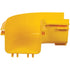 Detail view of yellow PVC elbow mounting features-alternate-image5