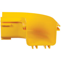 Interior view of yellow fiber routing elbow showing protection features-alternate-image6