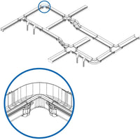 Technical diagram showing fiber routing elbow integration in complete system-alternate-image9