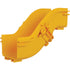 Yellow PVC 45-degree fiber cable ramp showing smooth curved transition and integrated mounting hardware-alternate-image1