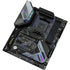 Angled view of ASRock B550 Extreme4 motherboard highlighting power delivery components-alternate-image3