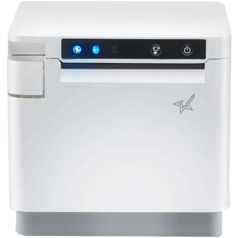 Star Micronics mC-Print3 white thermal receipt printer with LED status indicators and compact design