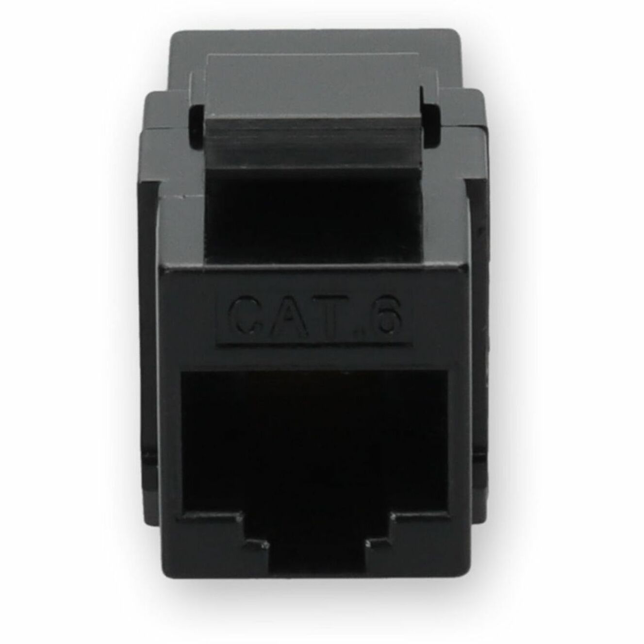 Top view of Cat6 coupler showing professional black finish and construction-alternate-image4