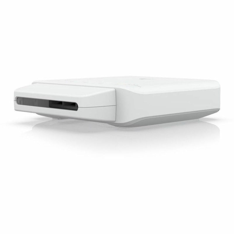 Side profile view of the UniFi Switch Flex showing its slim design and port arrangement