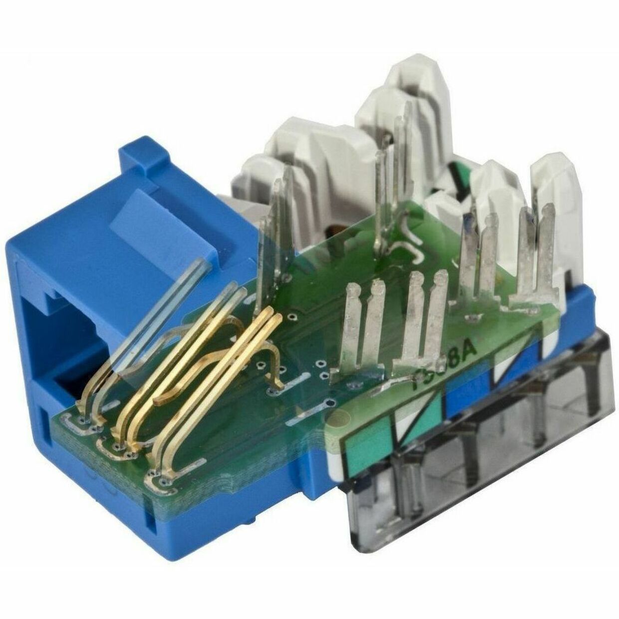 Hubbell Xcelerator Category 6 Network Connector RJ-45 Female Jack, PoE Compatible, Quick-Lace Termination, 100 Ohm Impedance, Blue, 24 Pack - HXJ6B24 (1 Year Warranty)