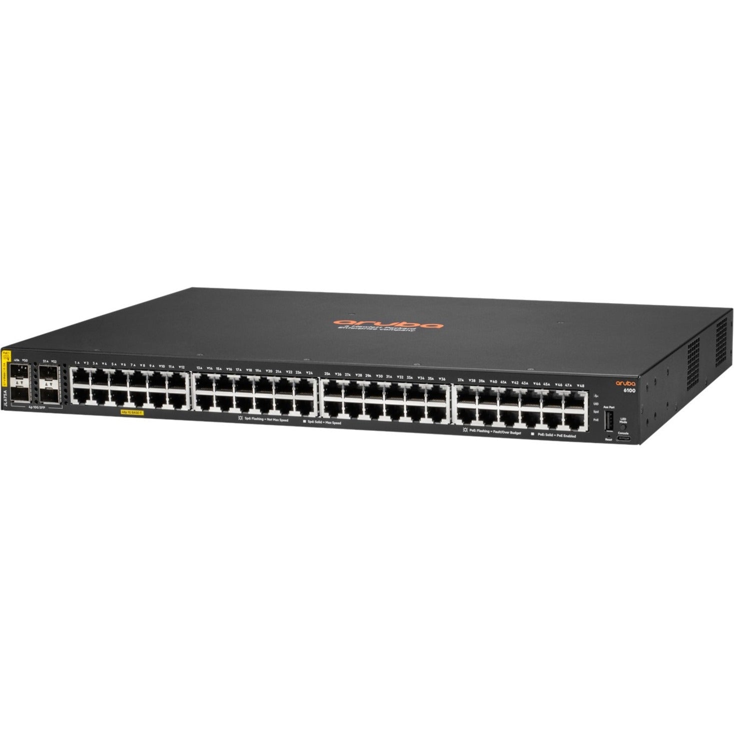 Aruba 6100 48G Class4 PoE 4SFP+ 370W Switch (JL675A)