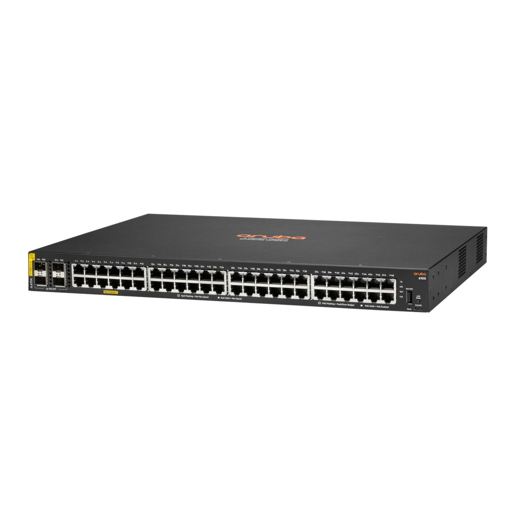 Aruba 6100 48G Class4 PoE 4SFP+ 370W Switch (JL675A)