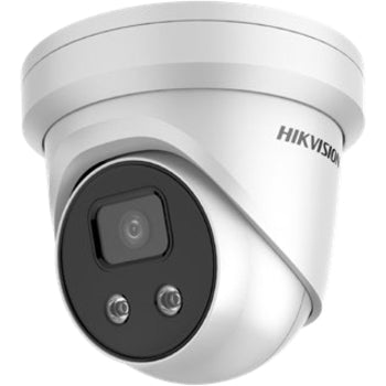 Close-up view of Hikvision turret camera showing dual IR illuminators and lens assembly-alternate-image2