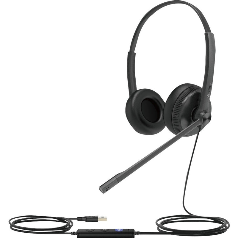 Yealink UH34 DUAL UC professional headset with inline controls and USB connectivity