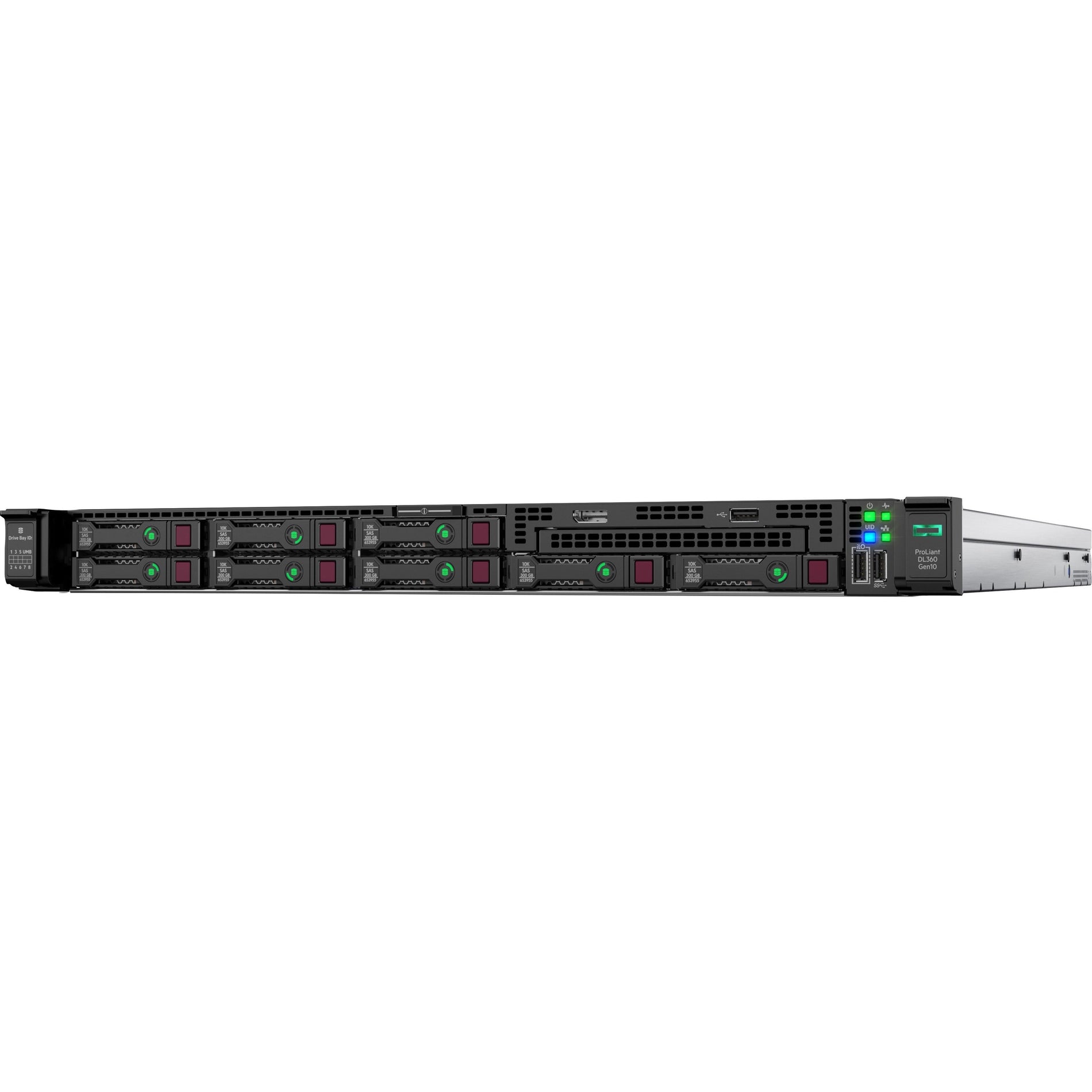 HPE E ProLiant DL360 G10 เซิร์ฟเวอร์แร็ค 1U - 1 x Intel Xeon Silver 4210R 2.40 GHz - RAM 32 GB - Serial ATA คอนโทรลเลอร์ SAS 12Gb/s (P40637-B21)