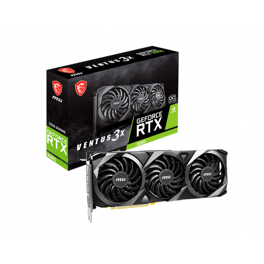 MSI NVIDIA GeForce RTX 3060 Graphic Card - 12 GB GDDR6 (G3060V3X12C)