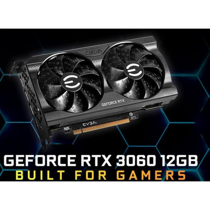 EVGA GeForce RTX 3060 XC GAMING, 12G-P5-3657-KR, 12GB GDDR6, Dual-Fan, Metal Backplate