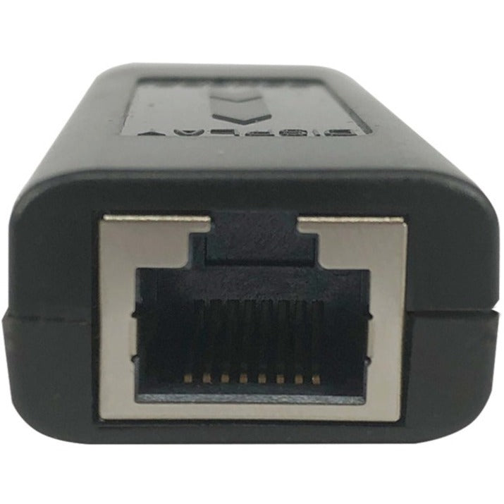 Angled view of RJ45 connector on HDMI repeater showing port construction and housing-alternate-image3