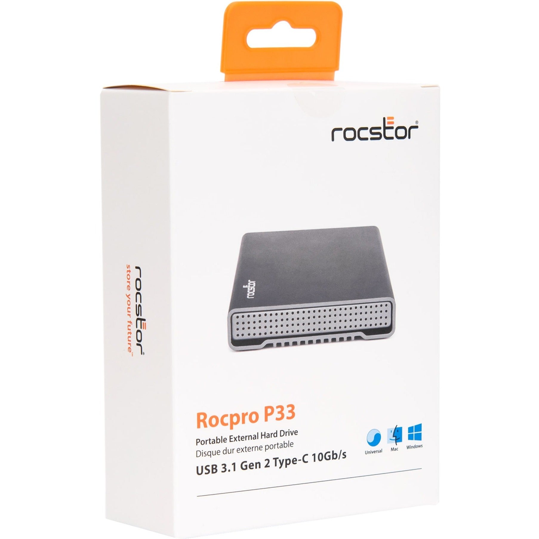 Rocstor 2TB ROCPRO P33 SSD USB 3.0/3.1 PORTABLE DRIVE (GP3612-01)