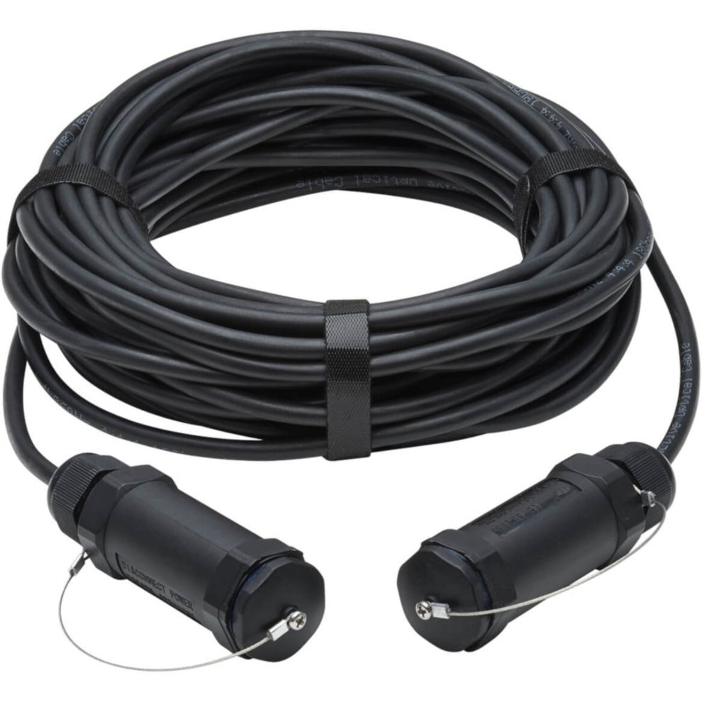 Full-length view of armored HDMI fiber optic cable with protective connectors-alternate-image2