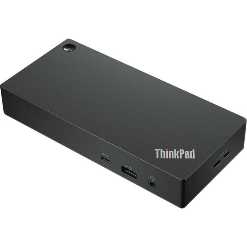 Front view of Lenovo ThinkPad Universal USB-C Dock showing USB ports and audio jack