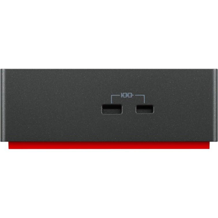 Close-up of ThinkPad dock's USB ports with speed indicators